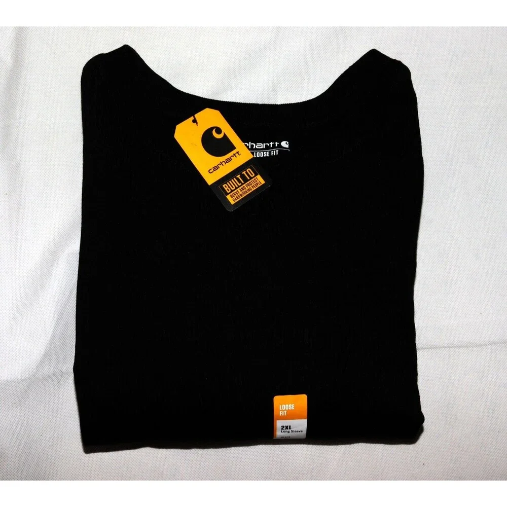 Carhartt Loose Fit Heavyweight Long-Sleeve Logo Sleeve Graphic Size 2XL TK0231-M